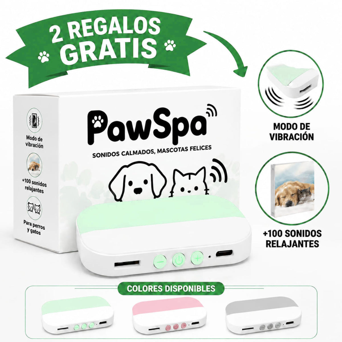 PawSpa® Calmy™ — Sonidos de Relajación para Mascotas