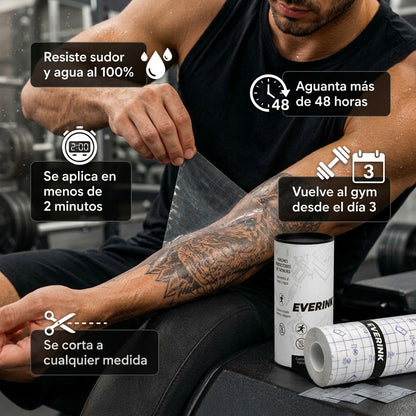 Everink® RollCover™ — Protege tu Tatuaje del Sudor y Agua
